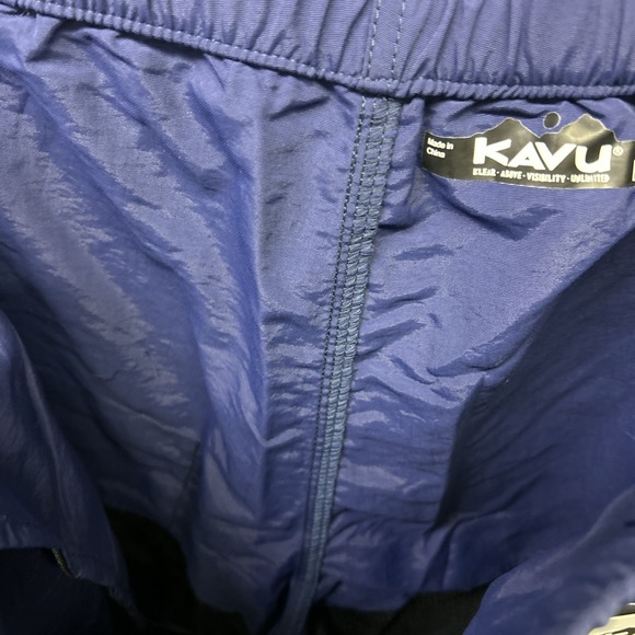 Kavu Shorts Mens Large Blue Big Eddy Belted Nylon Gorpcore Hiking Lightweight - Picture 3 of 10